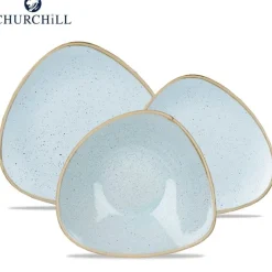 Churchill Stonecast Servizio Piatti Triangolare In Porcellana Vetrificata - Set 12 Pz