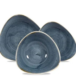 Churchill Stonecast Servizio Piatti Triangolare In Porcellana Vetrificata - Set 12 Pz