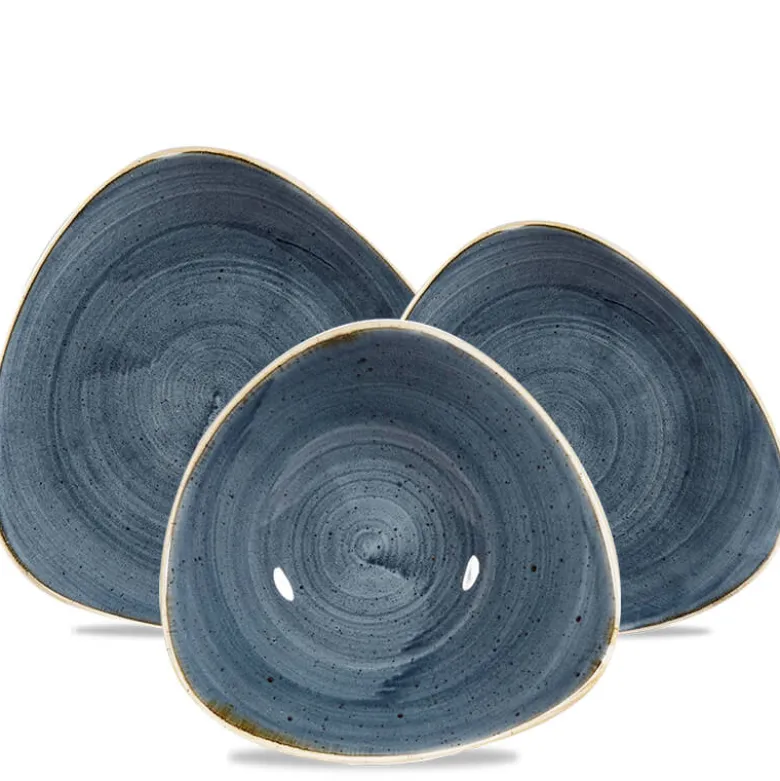 Churchill Stonecast Servizio Piatti Triangolare In Porcellana Vetrificata - Set 12 Pz