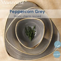 Churchill Stonecast Servizio Piatti Triangolare In Porcellana Vetrificata - Set 12 Pz