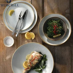 Churchill Stonecast Servizio Piatti In Porcellana Vetrificata - Set 12 Pz