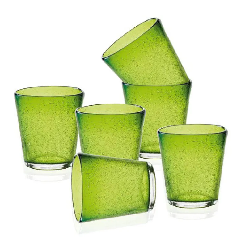 30 cl - Bollicine Bicchiere Acqua in Vetro - Set 6 Pezzi