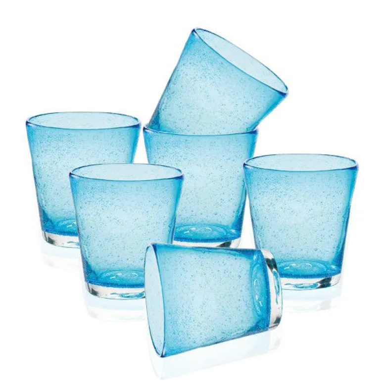 30 cl - Bollicine Bicchiere Acqua in Vetro - Set 6 Pezzi