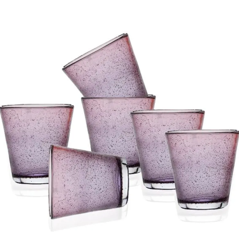 30 cl - Bollicine Bicchiere Acqua in Vetro - Set 6 Pezzi