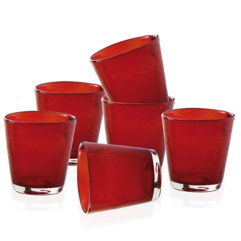 30 cl - Bollicine Bicchiere Acqua in Vetro - Set 6 Pezzi