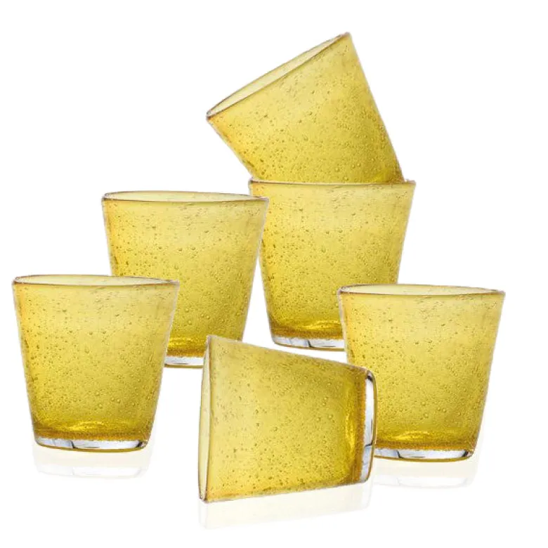 30 cl - Bollicine Bicchiere Acqua in Vetro - Set 6 Pezzi