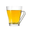 24 cl - Borgonovo Debora Tazza Tè In Vetro Con Manico In Acciaio - Set 6 Pz
