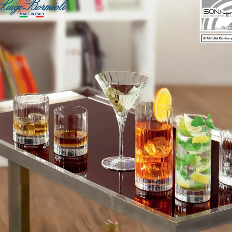 26 cl - Bormioli Luigi Bach Bicchiere Martini in Vetro - Set 4 Pezzi