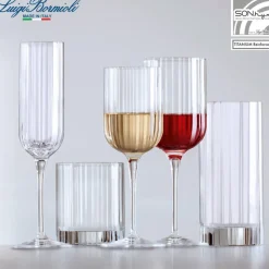 28 cl - Bormioli Luigi Bach Calice Vino Bianco in Vetro - Set 4 Pezzi