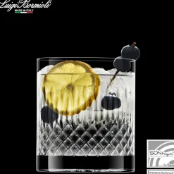 38 cl - Bormioli Luigi Diamante Bicchiere Acqua in Vetro - Set 4 Pezzi