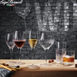 38 cl - Bormioli Luigi Diamante Bicchiere Acqua in Vetro - Set 4 Pezzi