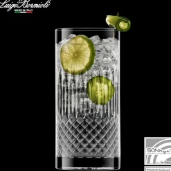 48 cl - Bormioli Luigi Diamante Bicchiere Bibita in Vetro - Set 4 Pezzi