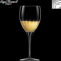 38 cl - Bormioli Luigi Diamante Calice Vino Bianco Riesling in Vetro - Set 4 Pezzi