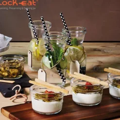 25 cl - Bormioli Luigi Lock Eat Caraffa in Vetro - Set 6 Pezzi