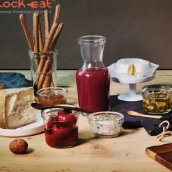 25 cl - Bormioli Luigi Lock Eat Caraffa in Vetro - Set 12 Pezzi