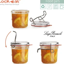 35 cl - Bormioli Luigi Lock Eat Vasetto Ermetico in Vetro - Set 6 Pezzi