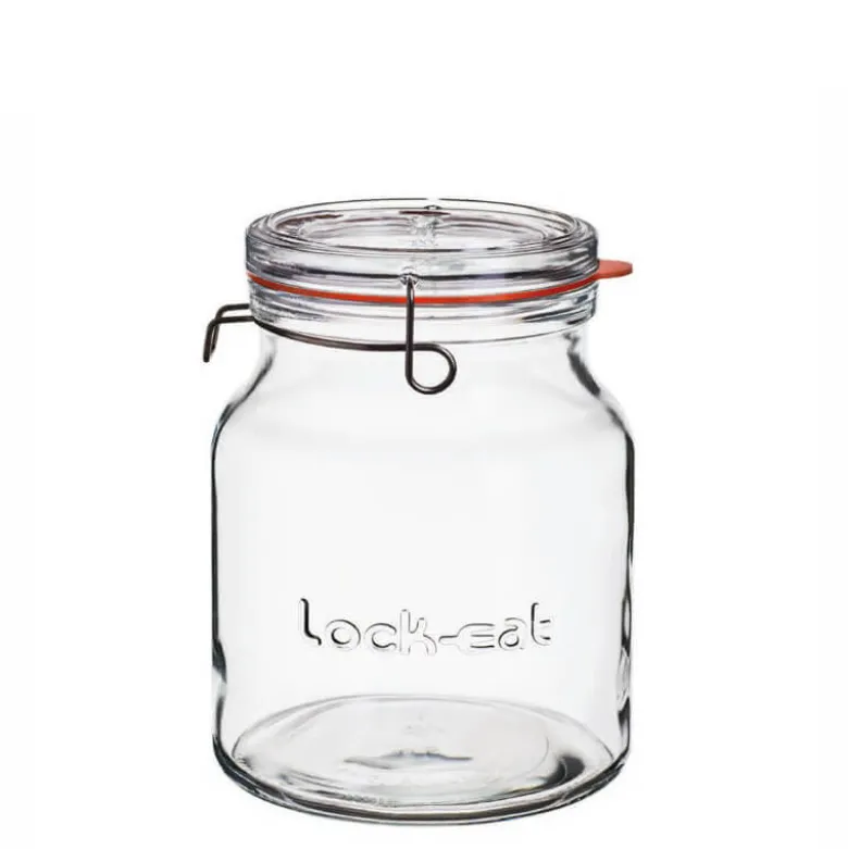 200 cl - Bormioli Luigi Lock Eat Vasetto Ermetico in Vetro - Set 6 Pezzi