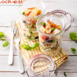 35 cl - Bormioli Luigi Lock Eat Vasetto Ermetico in Vetro - Set 12 Pezzi