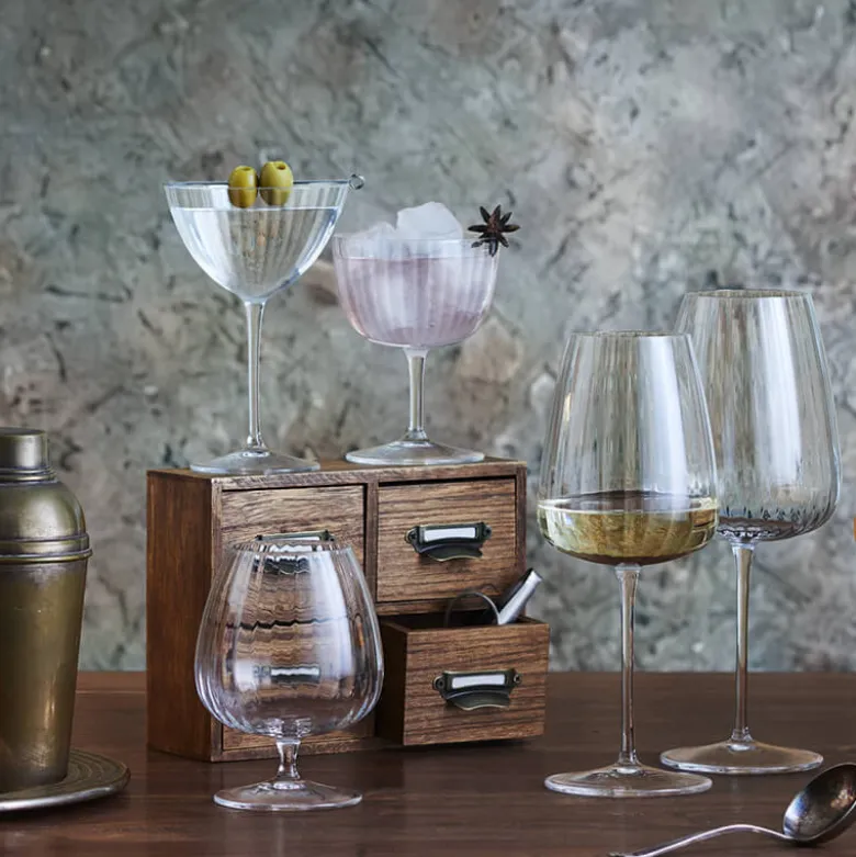 22 cl - Bormioli Luigi Speakeasies Bicchiere Martini in Vetro - Set 6 Pezzi