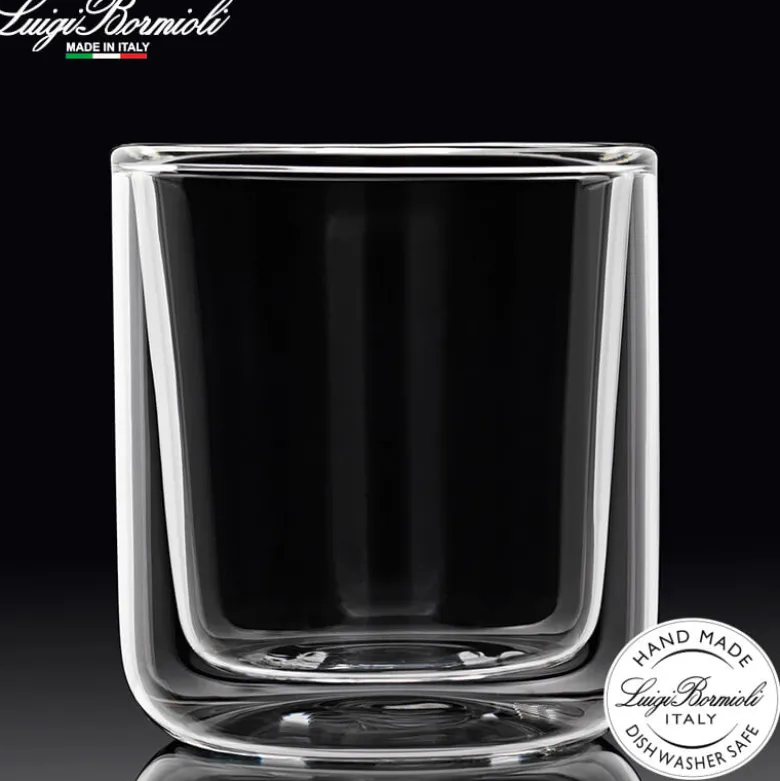 11 cl - Bormioli Luigi Thermic Glass Cylingrical Bicchierino Caffé in Vetro Borosilicato - Set 2 Pezzi