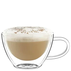 38.5 cl - Bormioli Luigi Thermic Glass Tazza Cappuccino in Vetro Borosilicato - Set 2 Pezzi