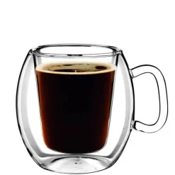 30 cl - Bormioli Luigi Thermic Glass Supremo Tazza Thé in Vetro Borosilicato - Set 2 Pezzi