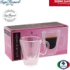 8.5 cl - Bormioli Luigi Thermic Glass Tazzina Caffé Costa Rica in Vetro Borosilicato - Set 2 Pezzi