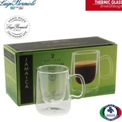 9 cl - Bormioli Luigi Thermic Glass Tazzina Caffé in Vetro Borosilicato - Set 2 Pezzi