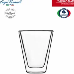 8.5 cl - Bormioli Luigi Thermic Glass Tazzina Caffé Caffeino in Vetro Borosilicato - Set 2 Pezzi