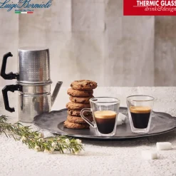 10.5 cl - Bormioli Luigi Thermic Glass Tazzina Caffé in Vetro Borosilicato - Set 2 Pezzi