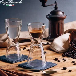 10 cl - Bormioli Luigi Thermic Glass Tazzina Caffé Jigger in Vetro Borosilicato - Set 2 Pezzi