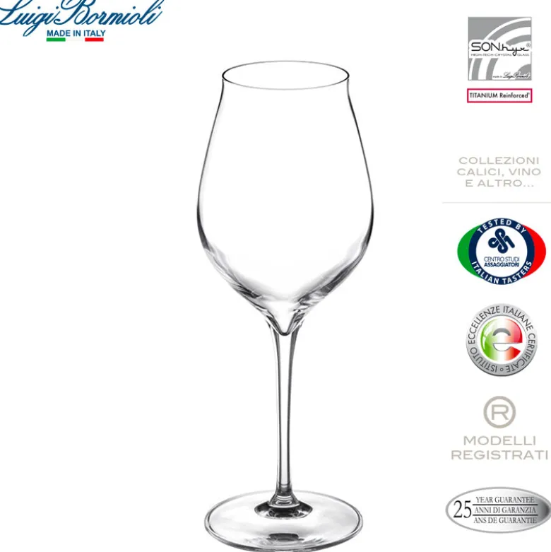 35 cl - Bormioli Luigi Vinea Calice Vino Bianco in Vetro - Set 6 Pezzi