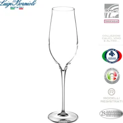 27 cl - Bormioli Luigi Vinea Calice Flute in Vetro - Set 6 Pezzi