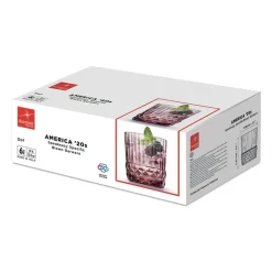 37 cl - Bormioli Rocco America 20s Bicchiere Whisky in Vetro - Set 6 Pezzi