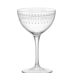 23.5 cl - Bormioli Rocco Bartender Novecento Bicchiere Martini in Vetro - Set 6 Pezzi