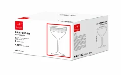 23.5 cl - Bormioli Rocco Bartender Novecento Bicchiere Martini in Vetro - Set 6 Pezzi