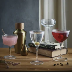 23.5 cl - Bormioli Rocco Bartender Novecento Bicchiere Martini in Vetro - Set 6 Pezzi