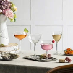 23.5 cl - Bormioli Rocco Bartender Novecento Bicchiere Martini in Vetro - Set 6 Pezzi