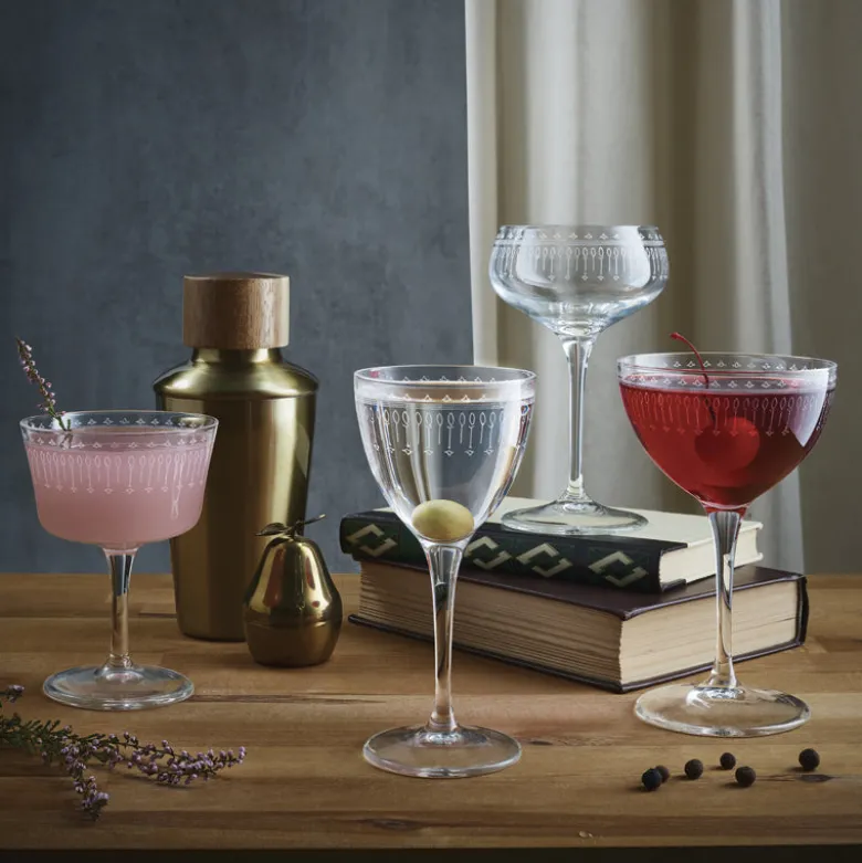 15.5 cl - Bormioli Rocco Bartender Novecento Calice Nick e Nora in Vetro - Set 6 Pezzi