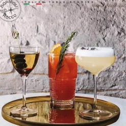 15.5 cl - Bormioli Rocco Bartender Novecento Calice Nick e Nora in Vetro - Set 6 Pezzi