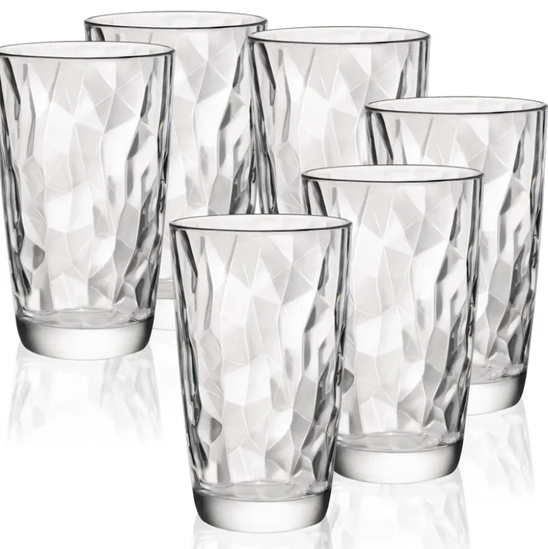 47 cl - Bormioli Rocco Diamond Bicchiere Bibita in Vetro - Set 6 Pezzi