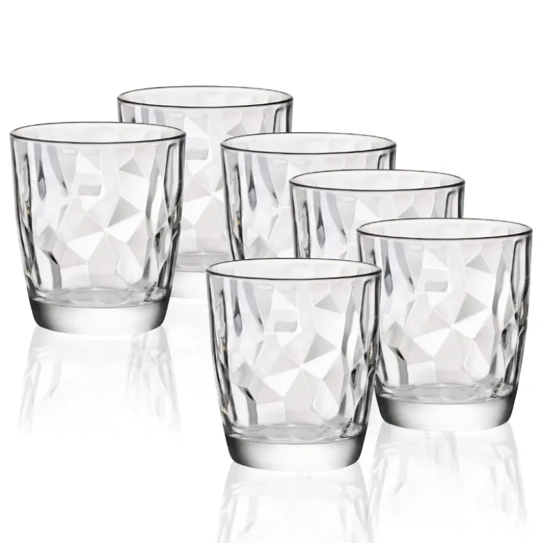 30.5 cl - Bormioli Rocco Diamond Bicchiere Acqua in Vetro - Set 6 Pezzi