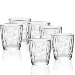 38.5 cl - Bormioli Rocco Diamond Bicchiere Acqua in Vetro - Set 6 Pezzi