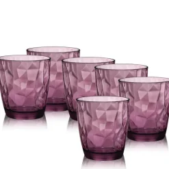 38.5 cl - Bormioli Rocco Diamond Bicchiere Acqua in Vetro - Set 6 Pezzi