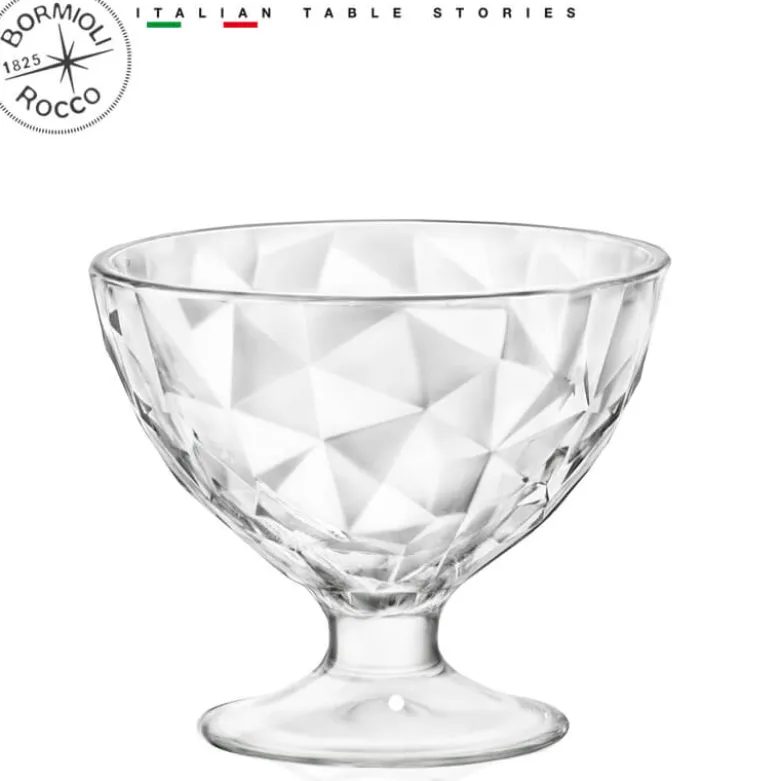 22.5 cl - Bormioli Rocco Diamond Coppa Dessert in Vetro - Set 12 Pezzi