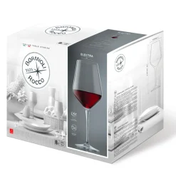 65 cl - Bormioli Rocco Electra Calice Vino Rosso in Vetro - Set 6 Pezzi