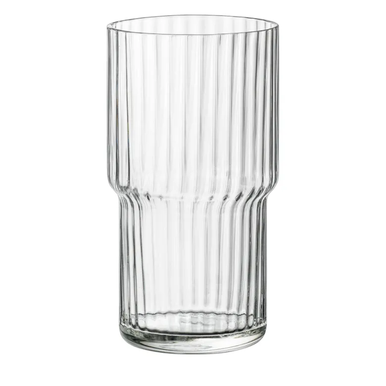 44 cl - Bormioli Rocco Exclusiva Long Drink Bicchiere Cocktail Impilabile In Vetro - Set 12 Pz