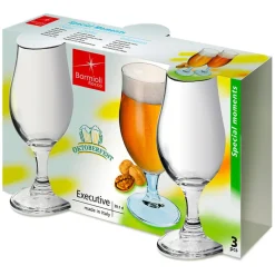 52.9 cl - Bormioli Rocco Excutive Calice Birra in Vetro - Set 3 Pezzi