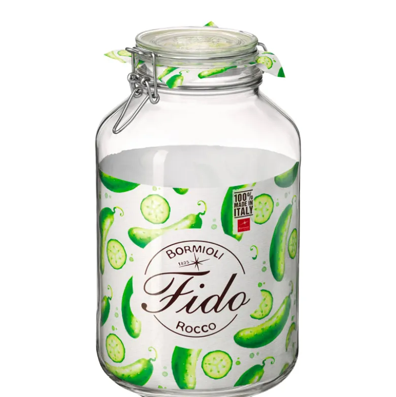 400 cl - Bormioli Rocco Fido Vasetto Ermetico Cilindrico In Vetro - Set 6 Pz