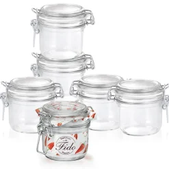 20 cl - Bormioli Rocco Fido Vasetto Ermetico Cilindrico In Vetro - Set 6 Pz